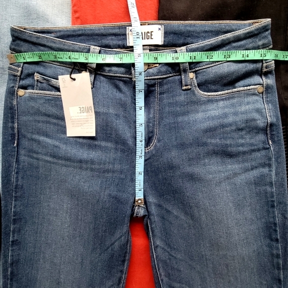 NWT Paige Verdugo Crop Skinny Jeans 29 Leyna Distressed Raw Hem - Picture 5 of 12